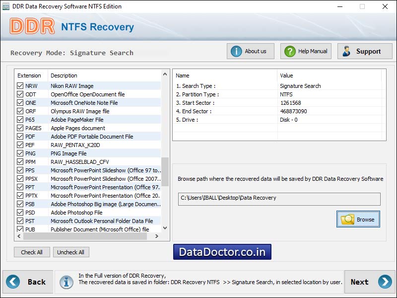 Undelete NTFS Partition Files screen shot