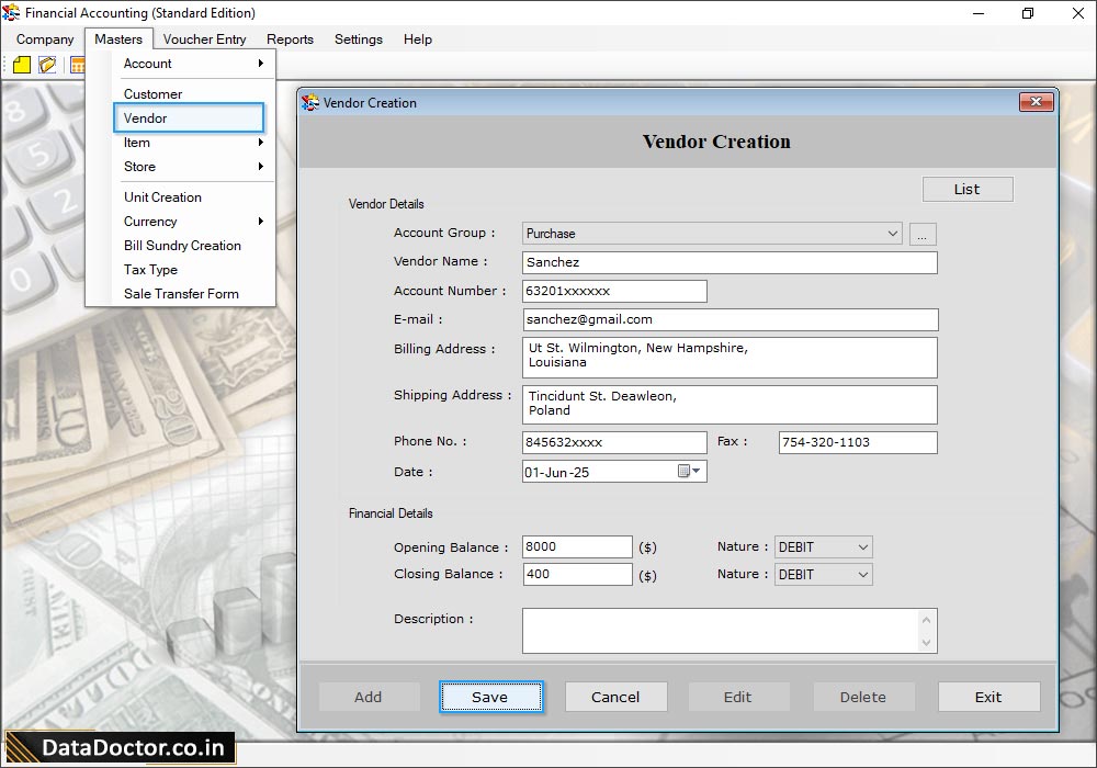 Accounting Software(Standard Edition)